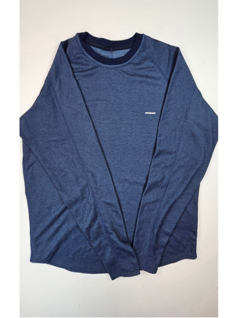 Patagonia Performance Baselayer Capilene Shirt Men’s L Blue Long Sleeve Crew